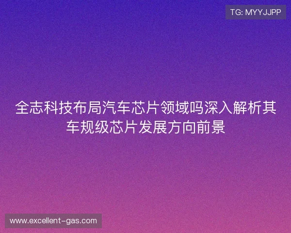全志科技布局汽车芯片领域吗深入解析其车规级芯片发展方向前景